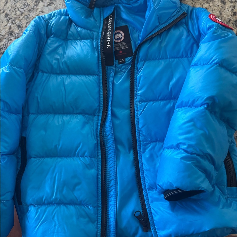 Canada Goose Kids Bright Blue Puffer Coat
